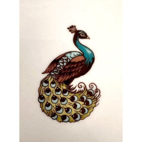 NWT Vera Bradley Peacock Dish My Home Andrea Sadek Turquoise Square - Picture 2 of 12